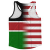 American Flag And Kenya Flag Combination Running Racerback Singlet Track Tank Top