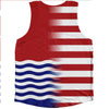 American Flag And Kiribati Flag Combination Athletic Tank Top