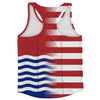 American Flag And Kiribati Flag Combination Running Racerback Singlet Track Tank Top