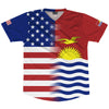 American Flag And Kiribati Flag Combination Soccer Jersey Made In USA by Tribe Lacrosse