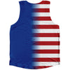 American Flag And Kosovo Flag Combination Athletic Tank Top