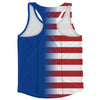 American Flag And Kosovo Flag Combination Running Racerback Singlet Track Tank Top