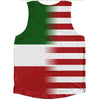 American Flag And Kuwait Flag Combination Athletic Tank Top