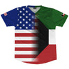 American Flag And Kuwait Flag Combination Soccer Jersey Made In USA by Tribe Lacrosse