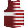 American Flag And Latvia Flag Combination Athletic Tank Top