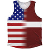 American Flag And Latvia Flag Combination Athletic Tank Top by Tribe Lacrosse