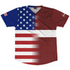 American Flag And Latvia Flag Combination Soccer Jersey Made In USA by Tribe Lacrosse