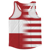 American Flag And Lebanon Flag Combination Running Racerback Singlet Track Tank Top