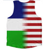 American Flag And Lesotho Flag Combination Athletic Tank Top