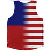 American Flag And Liechtenstein Flag Combination Athletic Tank Top