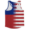 American Flag And Liechtenstein Flag Combination Running Racerback Singlet Track Tank Top