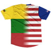 American Flag and Lithuania Flag Combination Soccer Jersey Made In USA