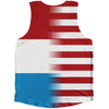 American Flag And Luvembourg Flag Combination Athletic Tank Top