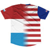 American Flag and Luxembourg Flag Combination Soccer Jersey Made In USA