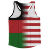American Flag And Malawi Flag Combination Running Racerback Singlet Track Tank Top