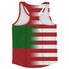 American Flag And Maldives Flag Combination Running Racerback Singlet Track Tank Top