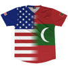 American Flag And Maldives Flag Combination Soccer Jersey Made In USA by Tribe Lacrosse