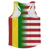 American Flag And Mali Flag Combination Running Racerback Singlet Track Tank Top