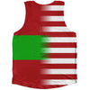 American Flag And Mauritania Flag Combination Athletic Tank Top
