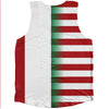 American Flag And Mexico Flag Combination Athletic Tank Top