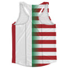 American Flag And Mexico Flag Combination Running Racerback Singlet Track Tank Top