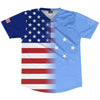 American Flag And Micronesia Flag Combination Soccer Jersey Made In USA by Tribe Lacrosse