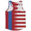 American Flag And Mongolia Flag Combination Running Racerback Singlet Track Tank Top
