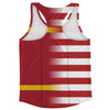 American Flag And Montenegro Flag Combination Running Racerback Singlet Track Tank Top