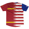 American Flag and Montenegro Flag Combination Soccer Jersey Made In USA