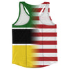 American Flag And Mozambique Flag Combination Running Racerback Singlet Track Tank Top