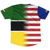 American Flag and Mozambique Flag Combination Soccer Jersey Made In USA