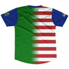 American Flag and Namibia Flag Combination Soccer Jersey Made In USA