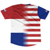 American Flag and Netherlands Flag Combination Soccer Jersey Made In USA