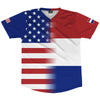 American Flag And Netherlands Flag Combination Soccer Jersey Made In USA by Tribe Lacrosse