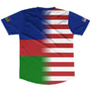 American Flag and New Caledonia Flag Combination Soccer Jersey Made In USA
