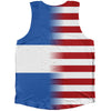 American Flag And Nicaragua Flag Combination Athletic Tank Top