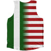 American Flag And Nigeria Flag Combination Athletic Tank Top