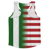 American Flag And Nigeria Flag Combination Running Racerback Singlet Track Tank Top