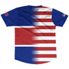 American Flag and North Korea Flag Combination Soccer Jersey Made In USA