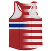 American Flag And Norway Flag Combination Running Racerback Singlet Track Tank Top