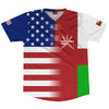 American Flag And Oman Flag Combination Soccer Jersey Made In USA by Tribe Lacrosse