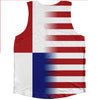 American Flag And Panama Flag Combination Athletic Tank Top