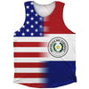 American Flag And Paraguay Flag Combination Athletic Tank Top by Tribe Lacrosse