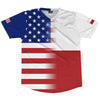American Flag And Poalnd Flag Combination Soccer Jersey Made In USA by Tribe Lacrosse