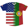American Flag And Portugal Flag Combination Soccer Jersey Made In USA by Tribe Lacrosse