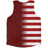 American Flag And Qatar Flag Combination Athletic Tank Top