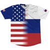 American Flag And Russia Flag Combination Soccer Jersey Made In USA by Tribe Lacrosse