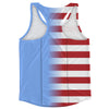 American Flag And Saint Lucia Flag Combination Running Racerback Singlet Track Tank Top