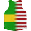 American Flag And Sao Tome & Principe Flag Combination Athletic Tank Top