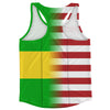 American Flag And Sao Tome & Principe Flag Combination Running Racerback Singlet Track Tank Top